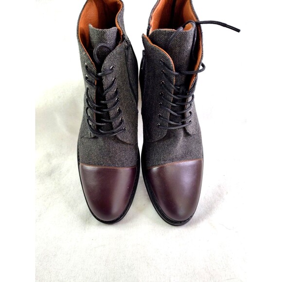 Polar Fox  Woolen Textile Lace-up Brooke Men\'s 12 Ankle Boots w Zipper Closure main image 5